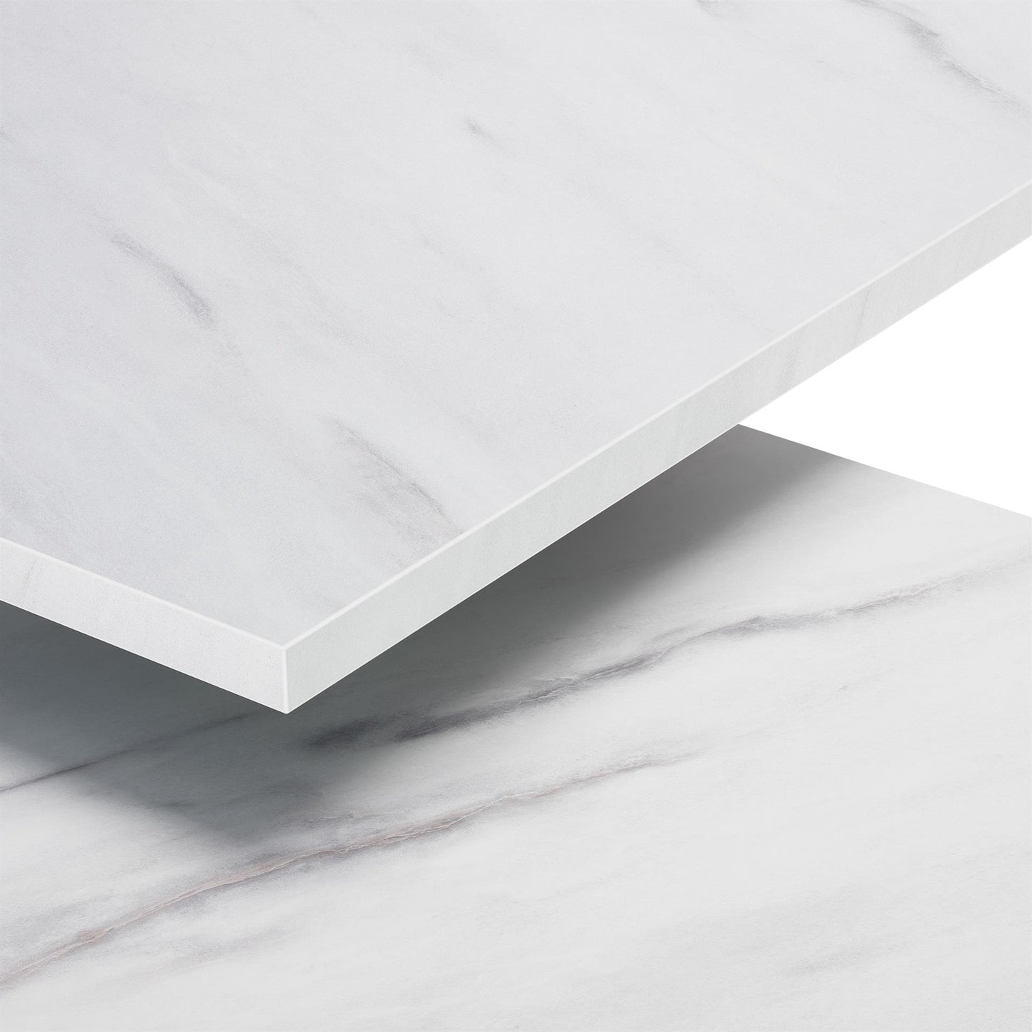 White Levanto Marble 25mm  Square Edge Worktop