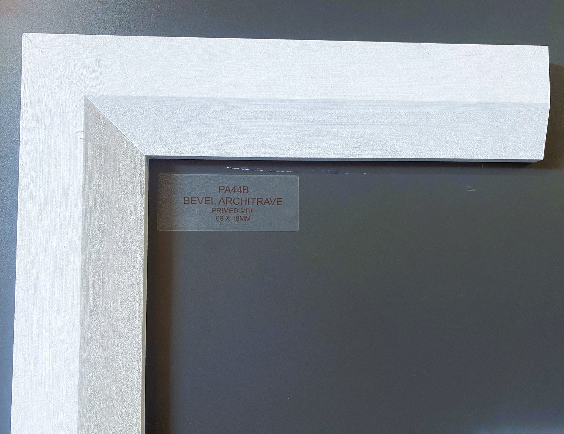 Primed MDF Bevel Architrave 69 X 18 X 4.4Mt Length