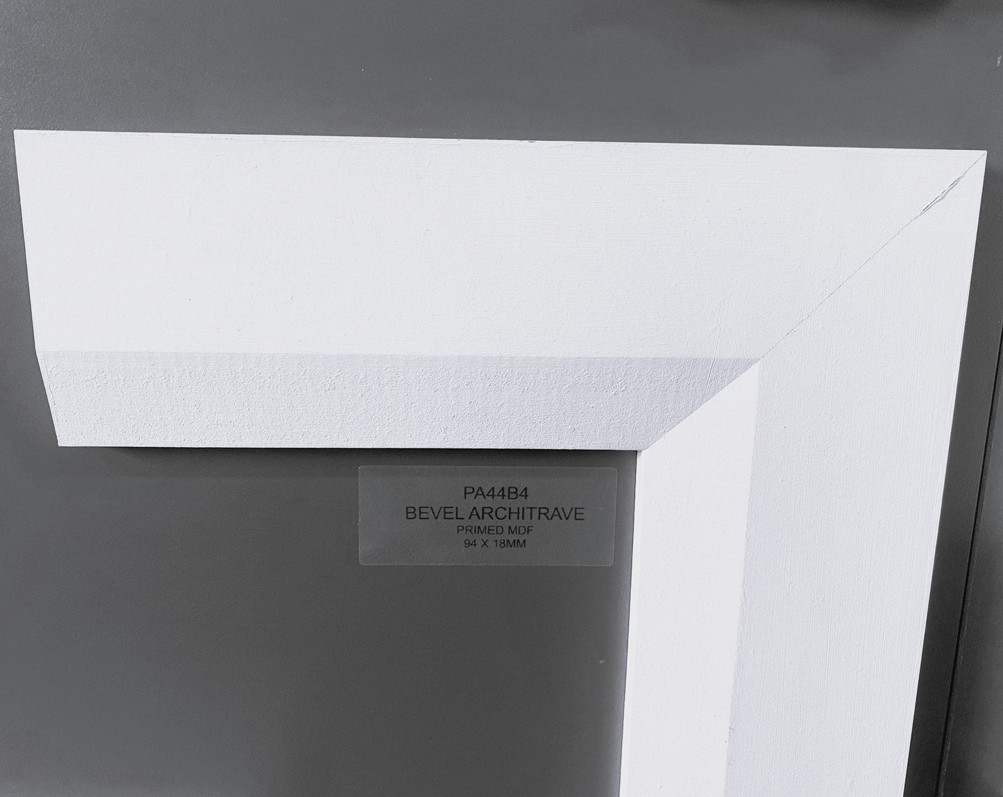 Primed MDF Bevel  Architrave 94 X 18 X 4.4Mt Length