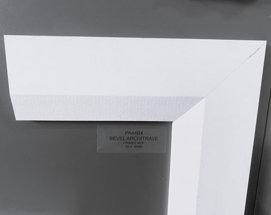 Primed MDF Bevel  Architrave 94 X 18 X 4.4Mt Length