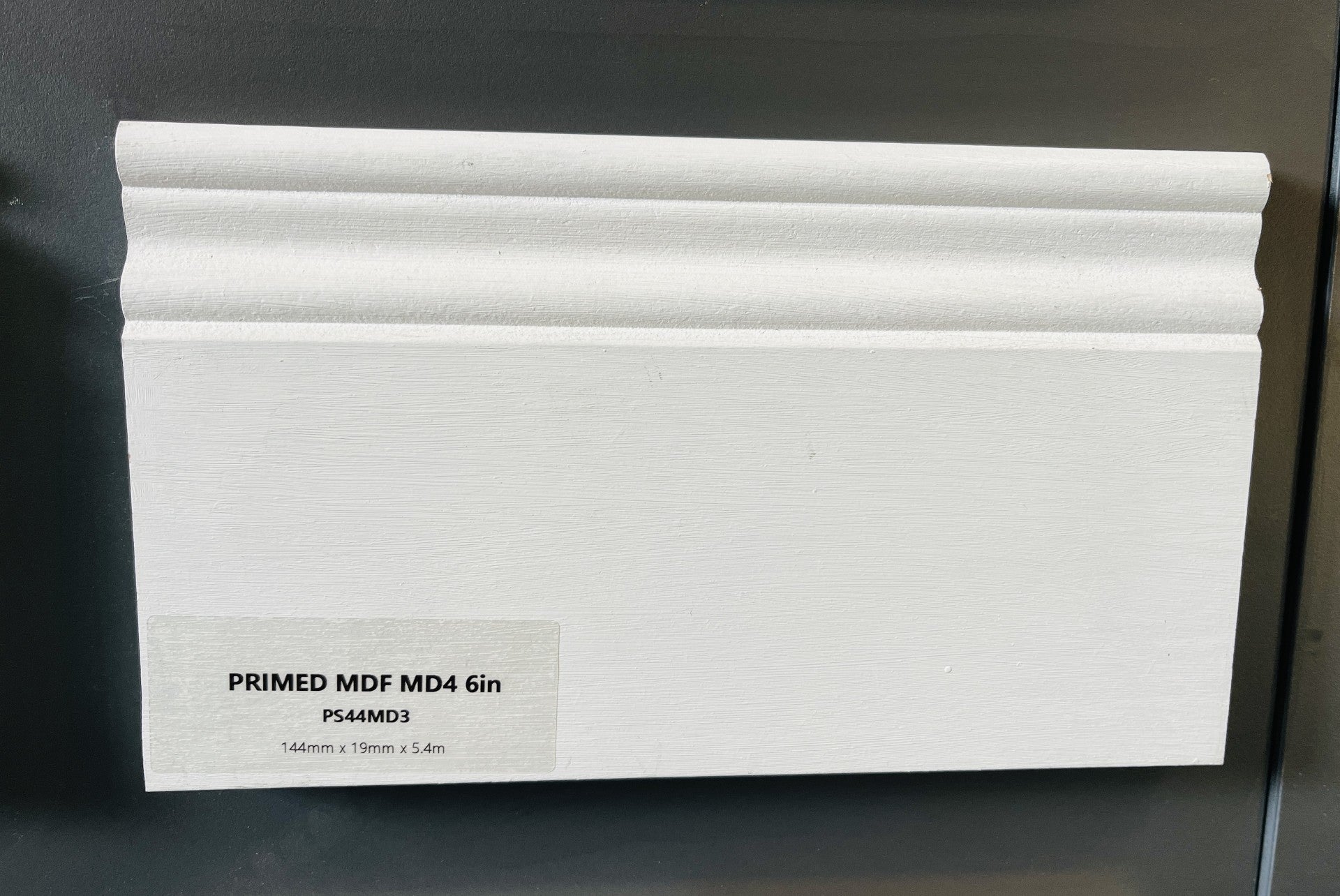 Primed Mdf Skirting Md3 144mm X 18mm X 5.4mt