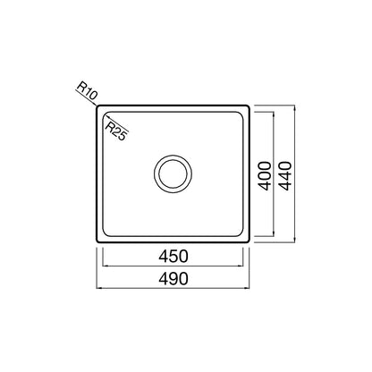 Salsa PVD Large Artisan Brass Undermount Sink