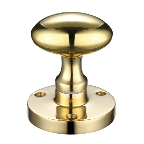 Zoo Polished Brass Oval Mortice Knob